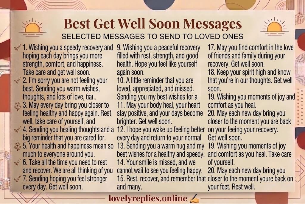 Best Get Well Soon Messages
