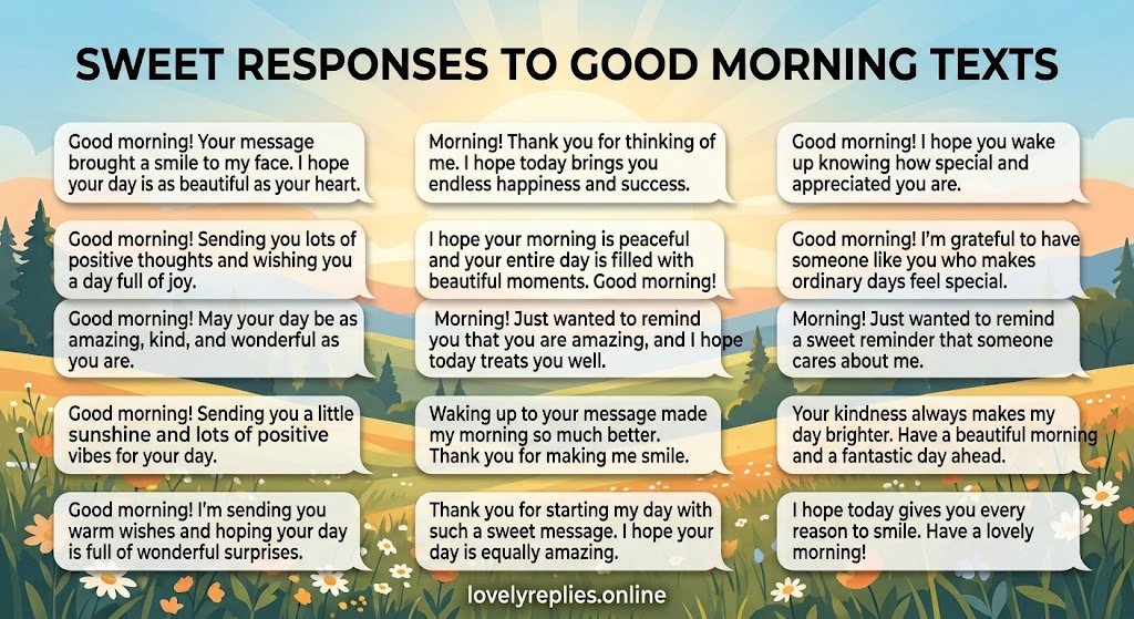 Sweet Responses to Good Morning