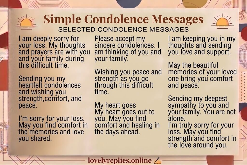Simple Condolence Messages