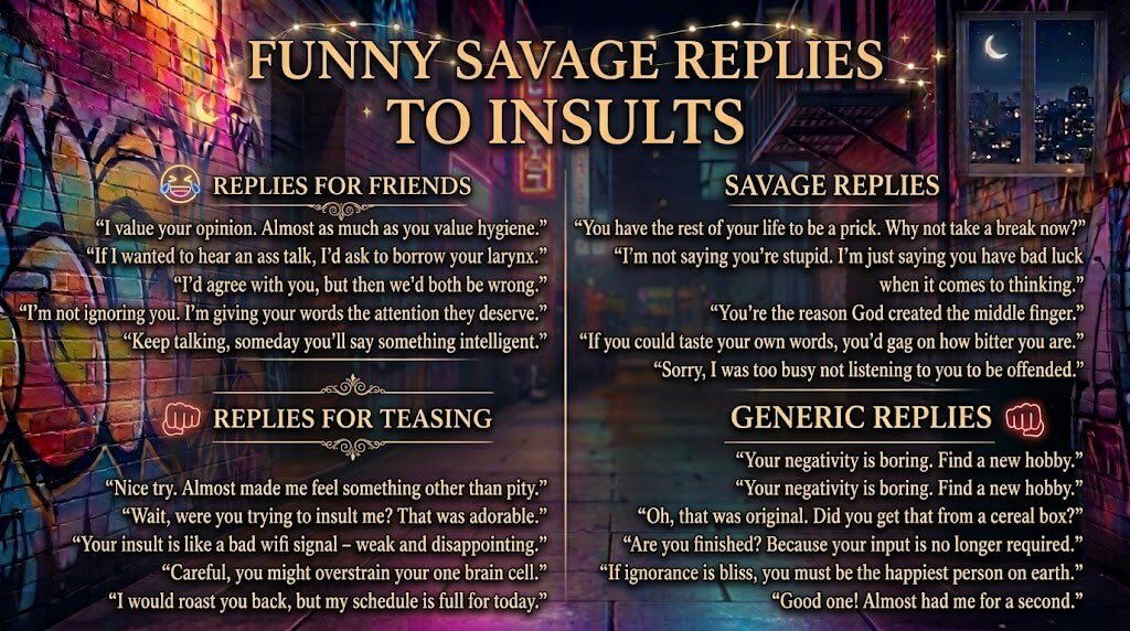 Funny Savage Replies