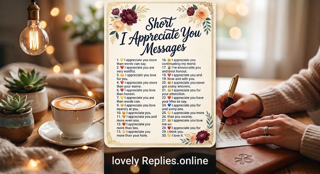 Short I Appreciate You Messages