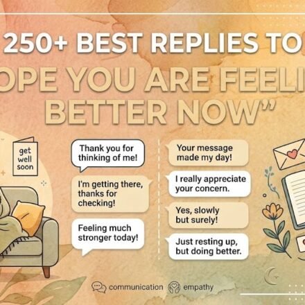 Hope You Are Feeling Better Now