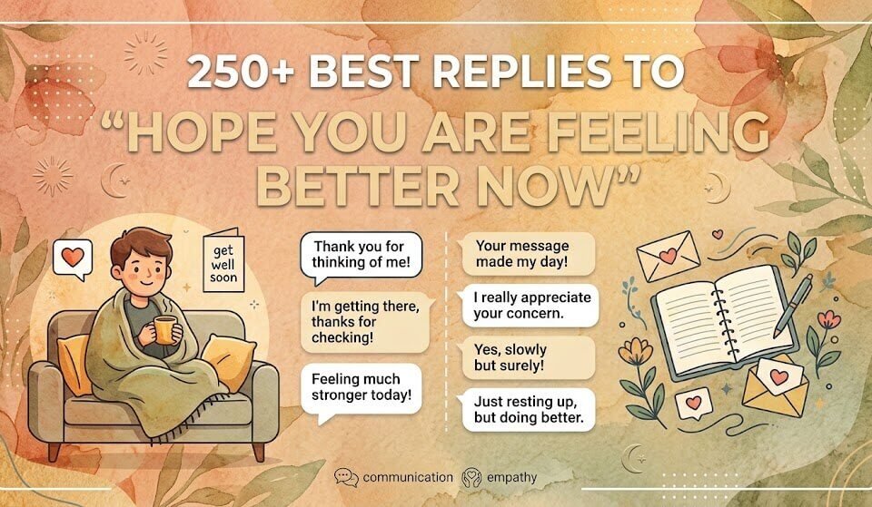 Hope You Are Feeling Better Now
