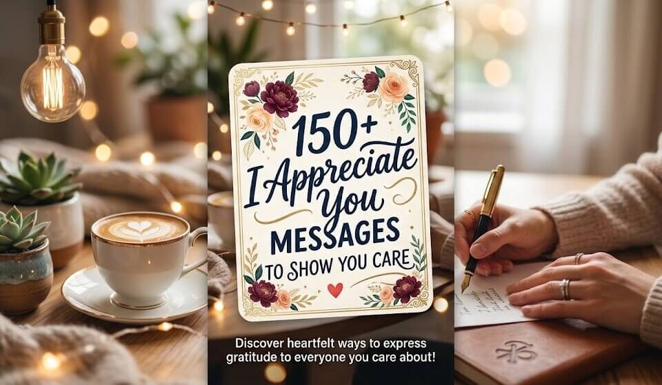 I Appreciate You Messages